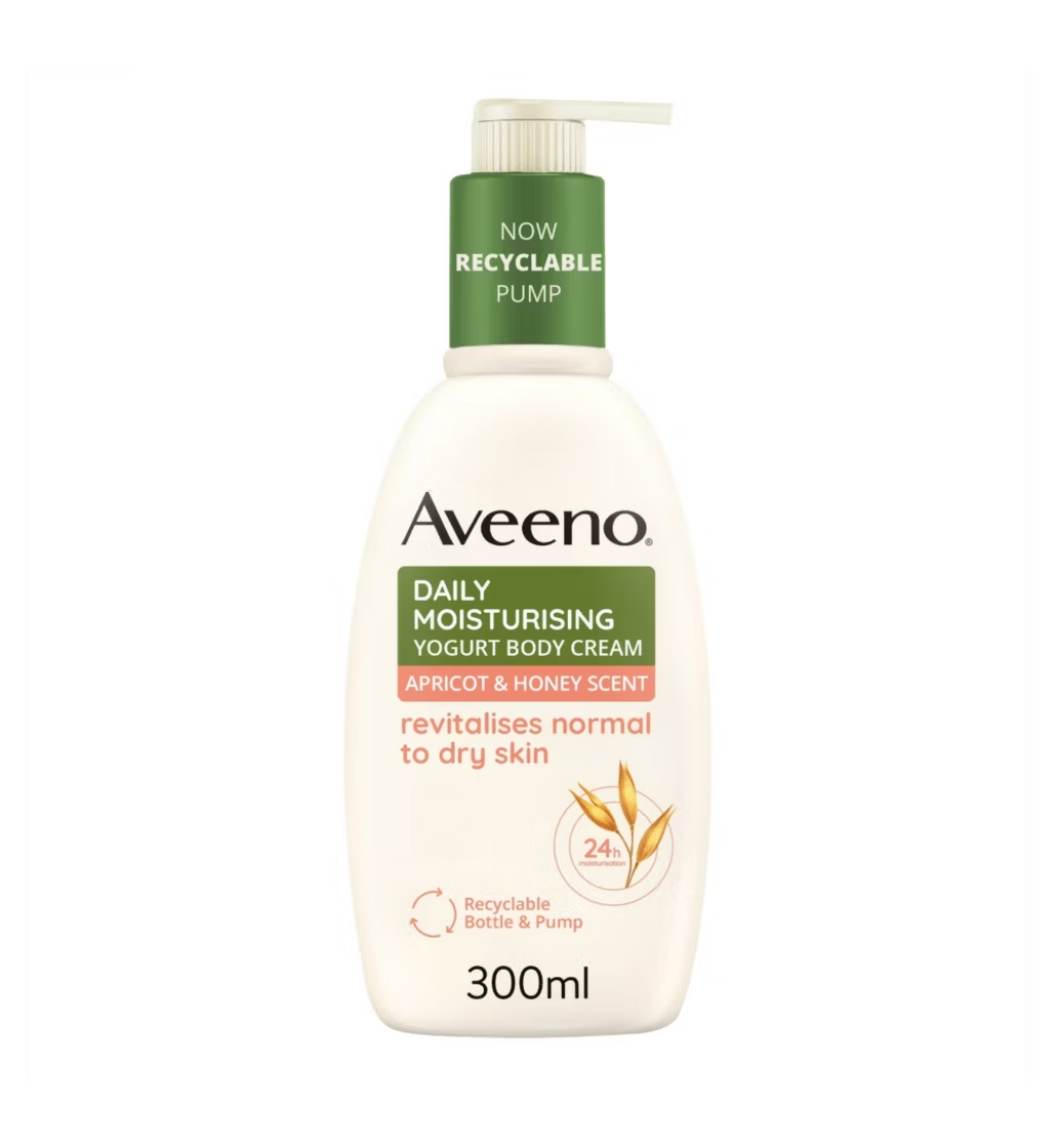 Aveeno Daily Moisturising Yogurt Body Cream – Apricot & Honey Scented 300ml