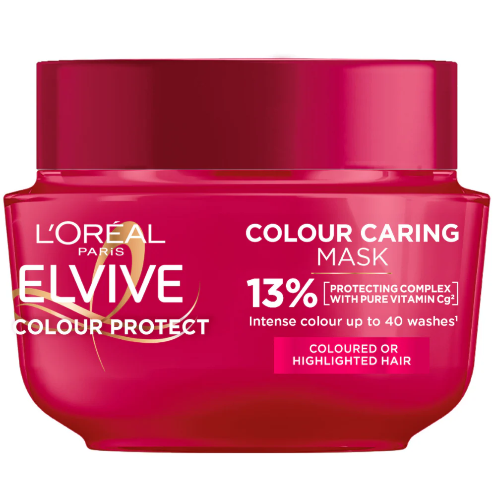 L'Oréal Paris Elvive Colour Protect Hair Mask, For Coloured or Highlighted Hair, 300ml